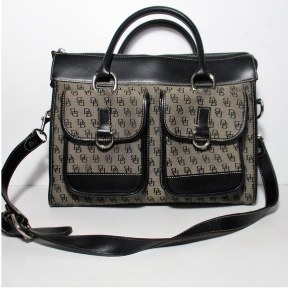 Dooney & Bourke Signature Jacquard Double Pocket Tote